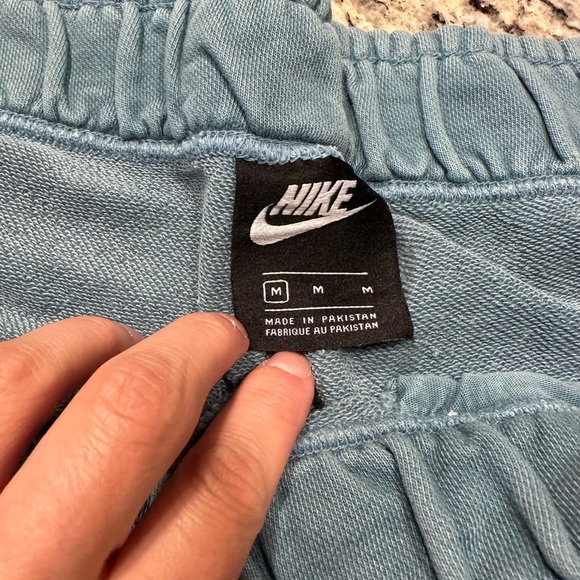 Nike Washed Teal Blue Cropped Hoodie & Sweatpants Large - Picture 3 of 9